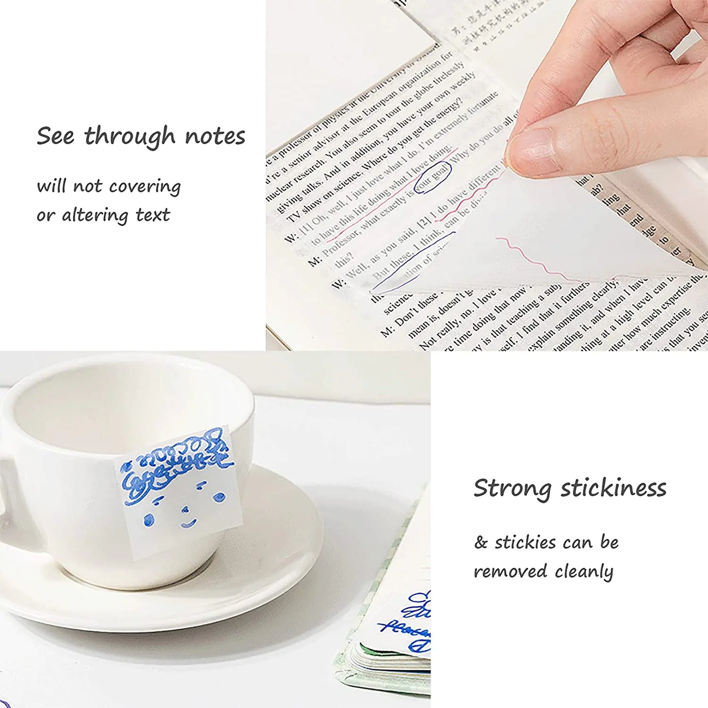 Transparent Waterproof Sticky Notepads
